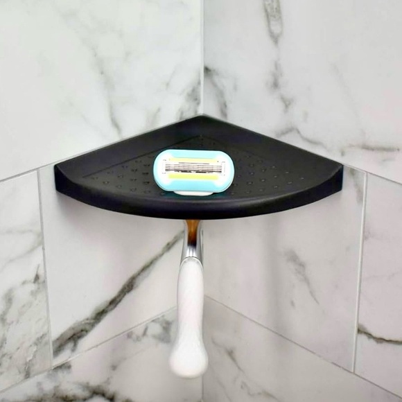 Graphite 5” Corner Footrest with Razor Holder for New Construction Shower NWT - Picture 1 of 8